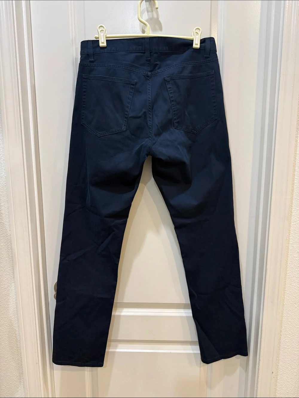 Theory Navy Men's Haydin Straight Slim Chinos